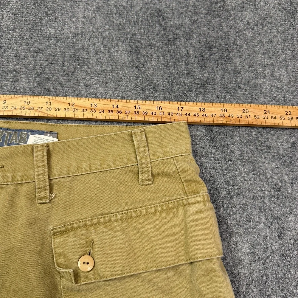 Vintage Levis Mens Cargo Pants 36x34 Khaki Canvas Baggy Relaxed Skater Y2K